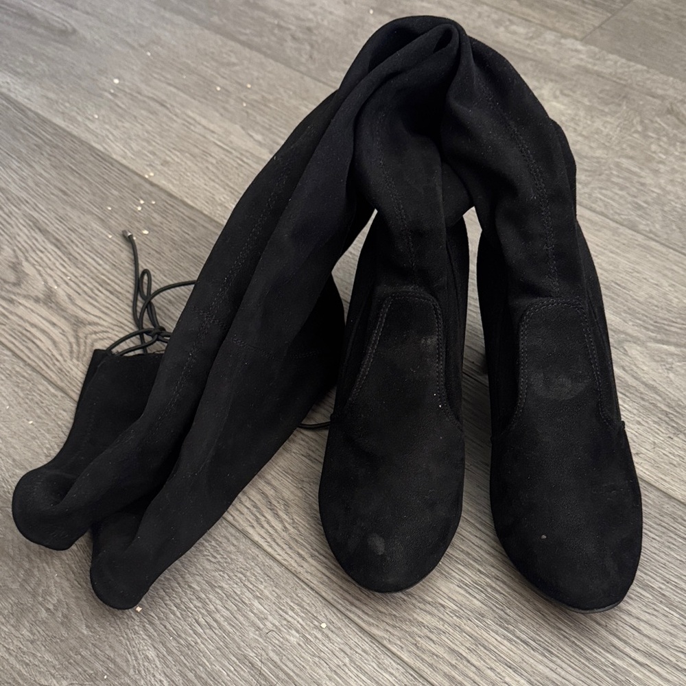 Chinese Laundry Black Over the Knee Boots